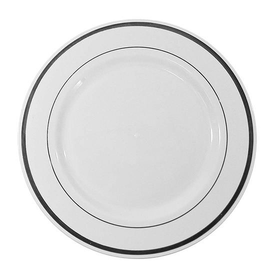 [84147] CROWN DESSERT PLATE EXECUTIVE COLLECTION 7 IN 10 PK SILVER