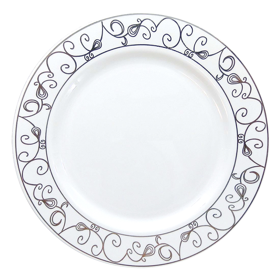 [34786] CROWN DESSERT PLATE PLATINUM COLLECTION 7 IN 10 PK