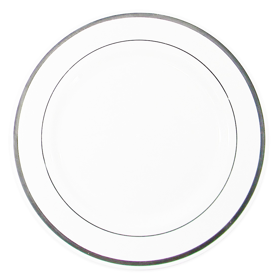 [84145] CROWN DINNER PLATE EXECUTIVE COLLECTION 10 IN 10 PK SILVER
