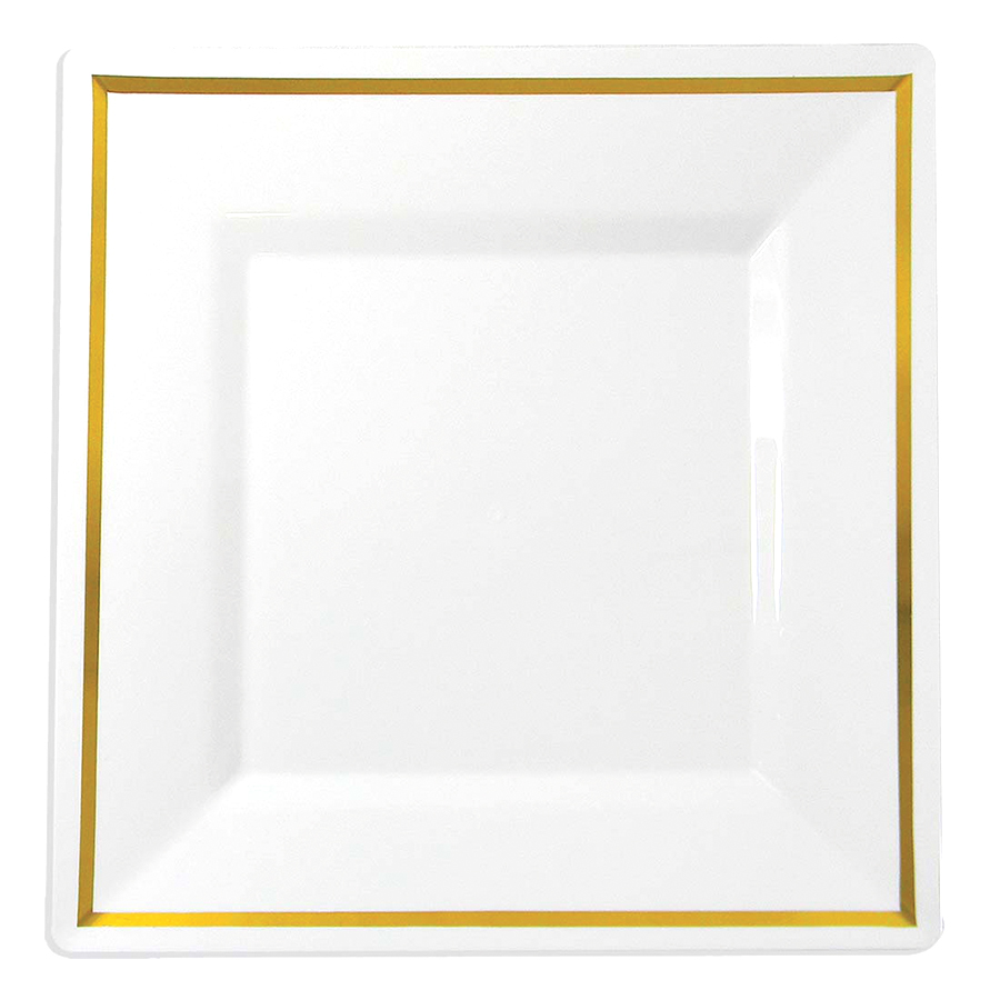 [24932] CROWN DINNER PLATE EXECUTIVE COLLECTION 10 IN 10 PK SQUARE GOLD