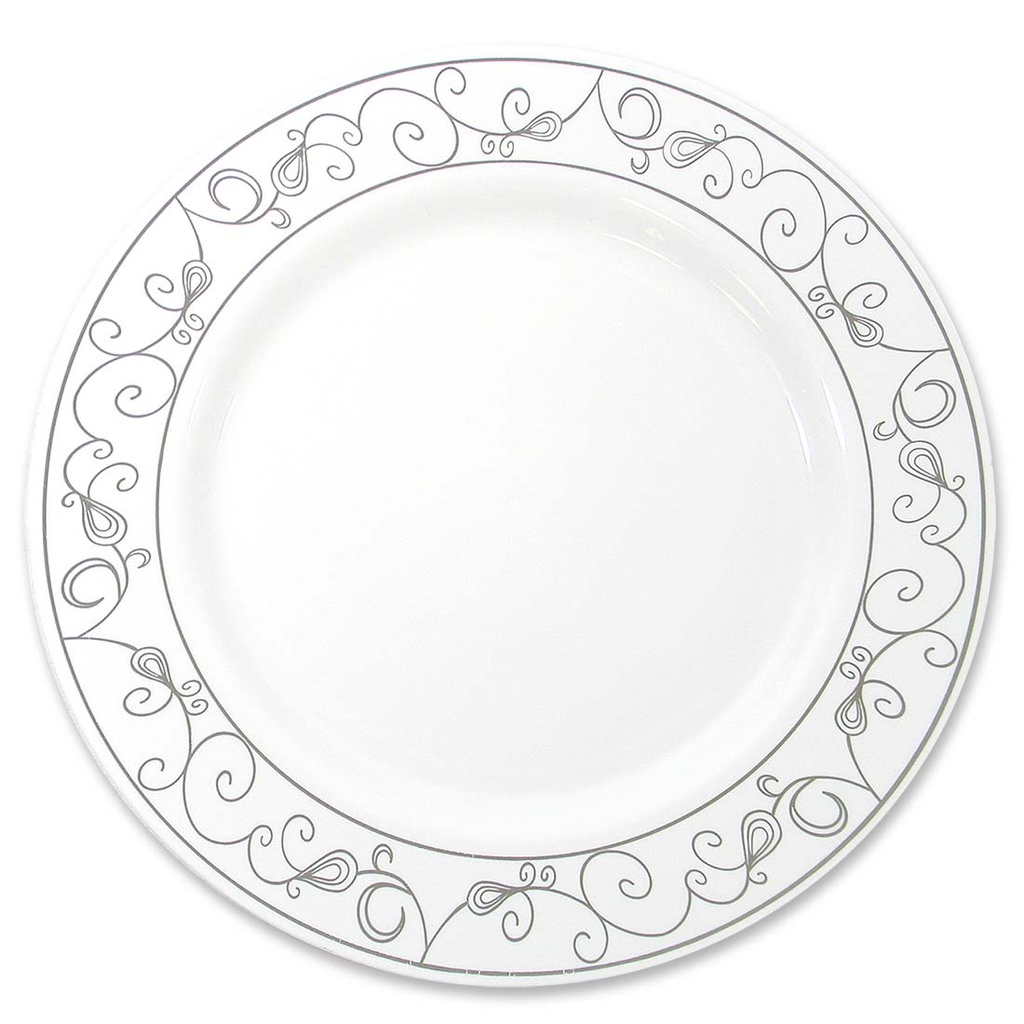 [34784] CROWN DINNER PLATE PLATINUM COLLECTION 10 IN 10 PK