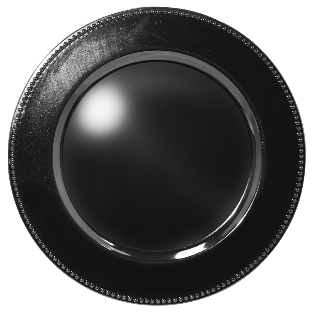 [38616] CROWN DINNERWARE 13 IN CHARGER PLATE BLACK