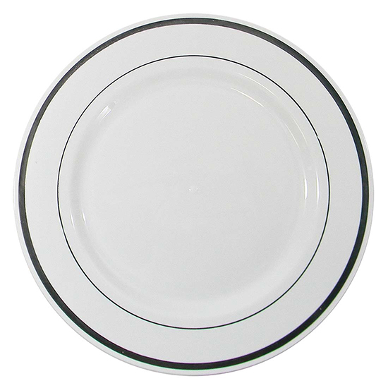 [84146] CROWN LUNCH PLATE EXECUTIVE COLLECTION 9 IN 10 PK SILVER