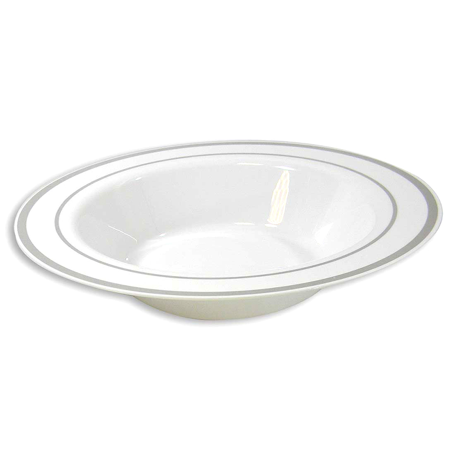 [84148] CROWN SOUP BOWL EXECUTIVE COLLECTION 12 OZ 10 PK SILVER