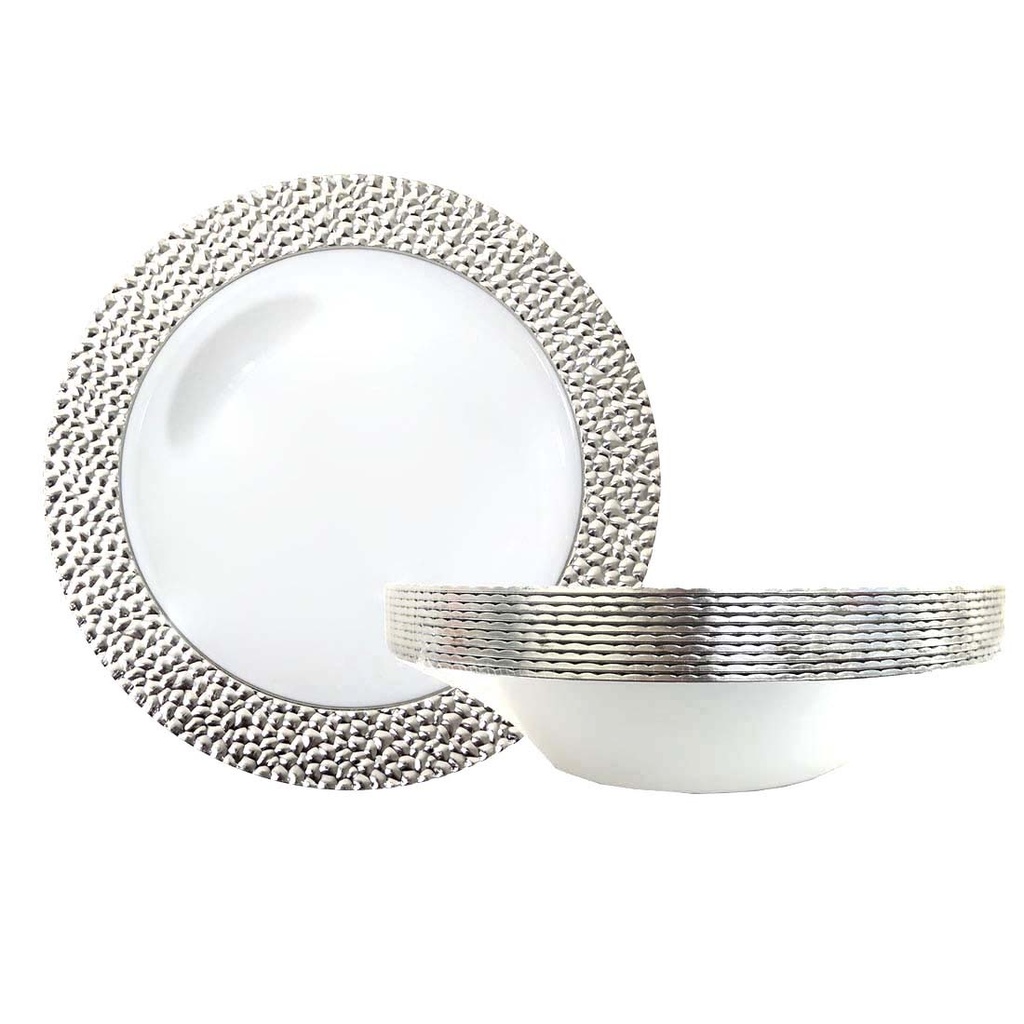 [36102] CROWN SOUP/SALAD BOWL ROYAL COLLECTION 12 OZ 10 PK SILVER