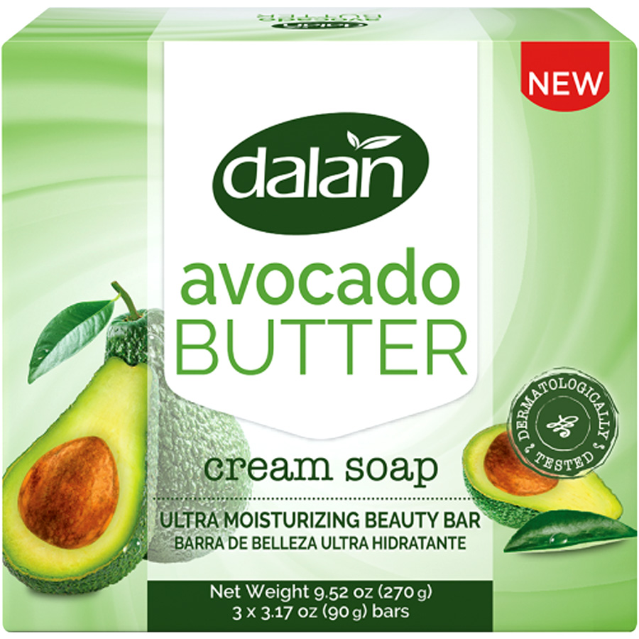 [03960] DALAN BAR SOAP 3.17 OZ 3 PK AVOCADO BUTTER