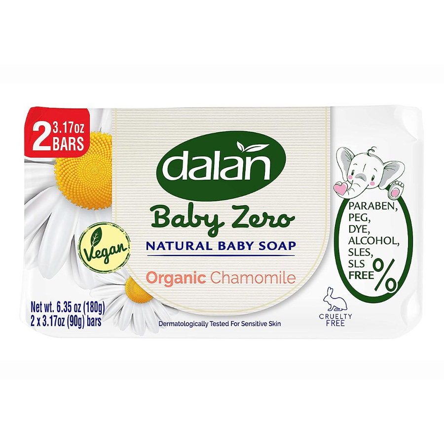 [012178] DALAN BAR SOAP 90 GR  2PK  BABY ZERO ORGANIC CHAMOMILE