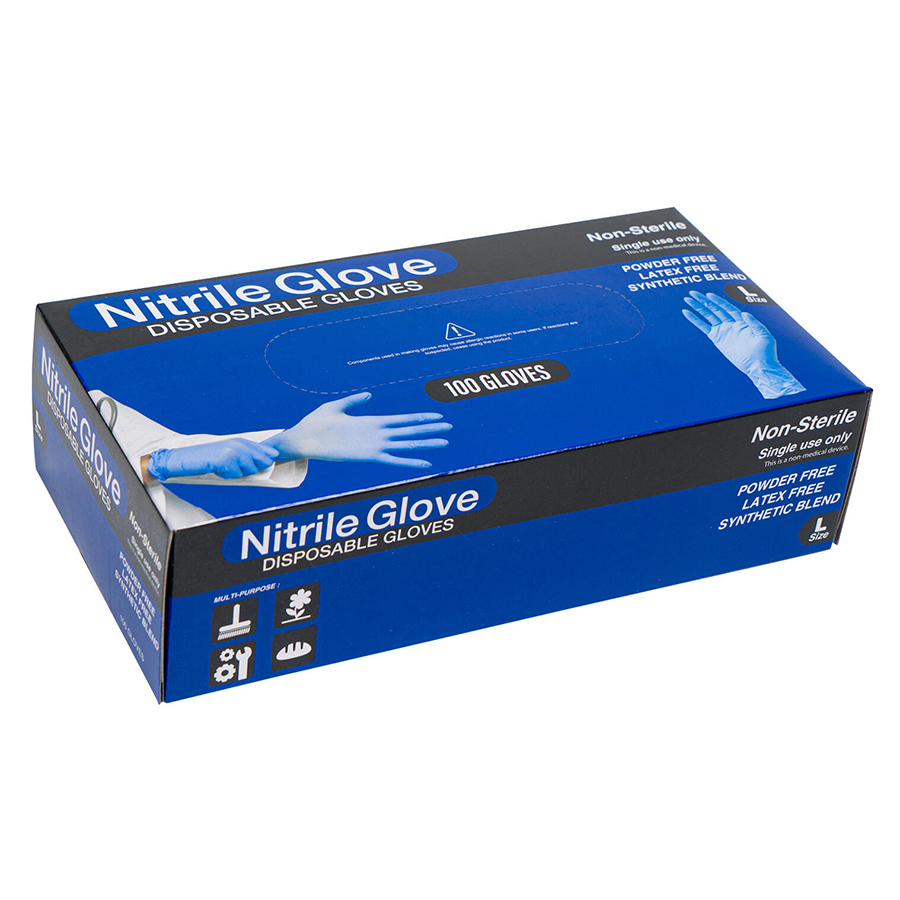 [258009] NITRILE DISPOSABLE GLOVE 100 CT