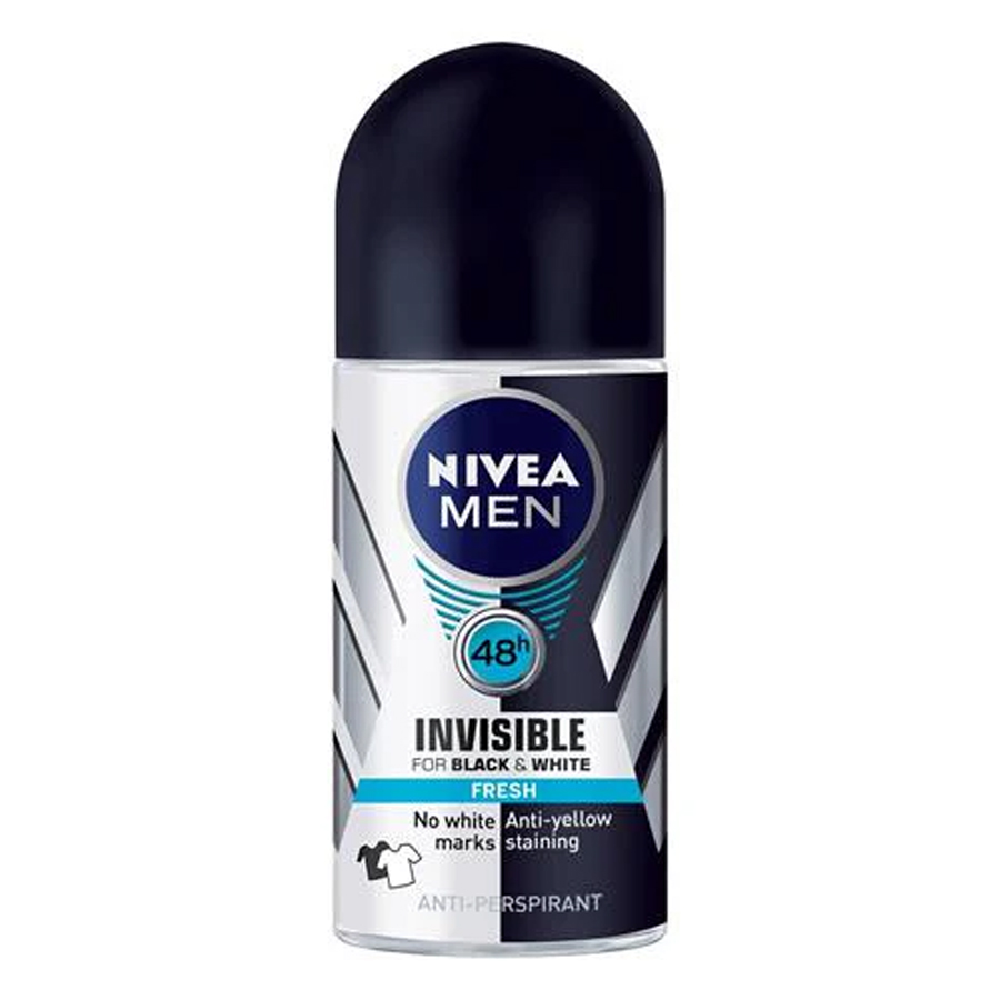 [77010] NIVEA DEO ROLL ON 50ML INVISIBLE MEN FRESH