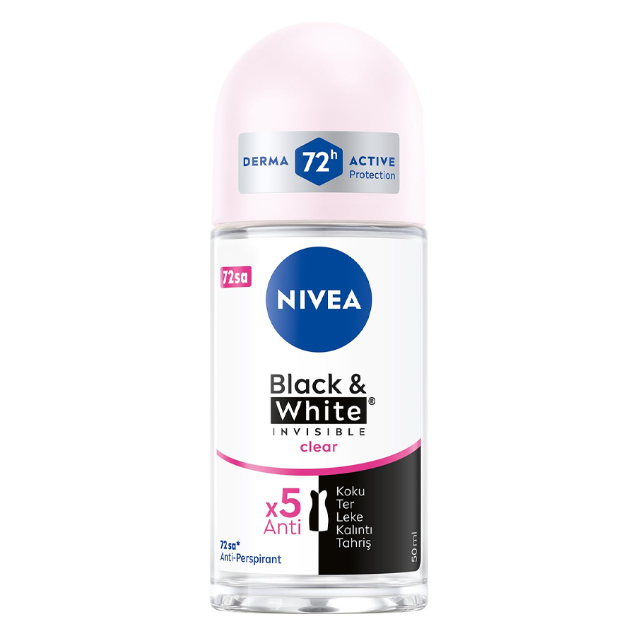 [406063] NIVEA ROLL ON 50 ML   INVISIBLE  CLEAR   BLACK & WHITE