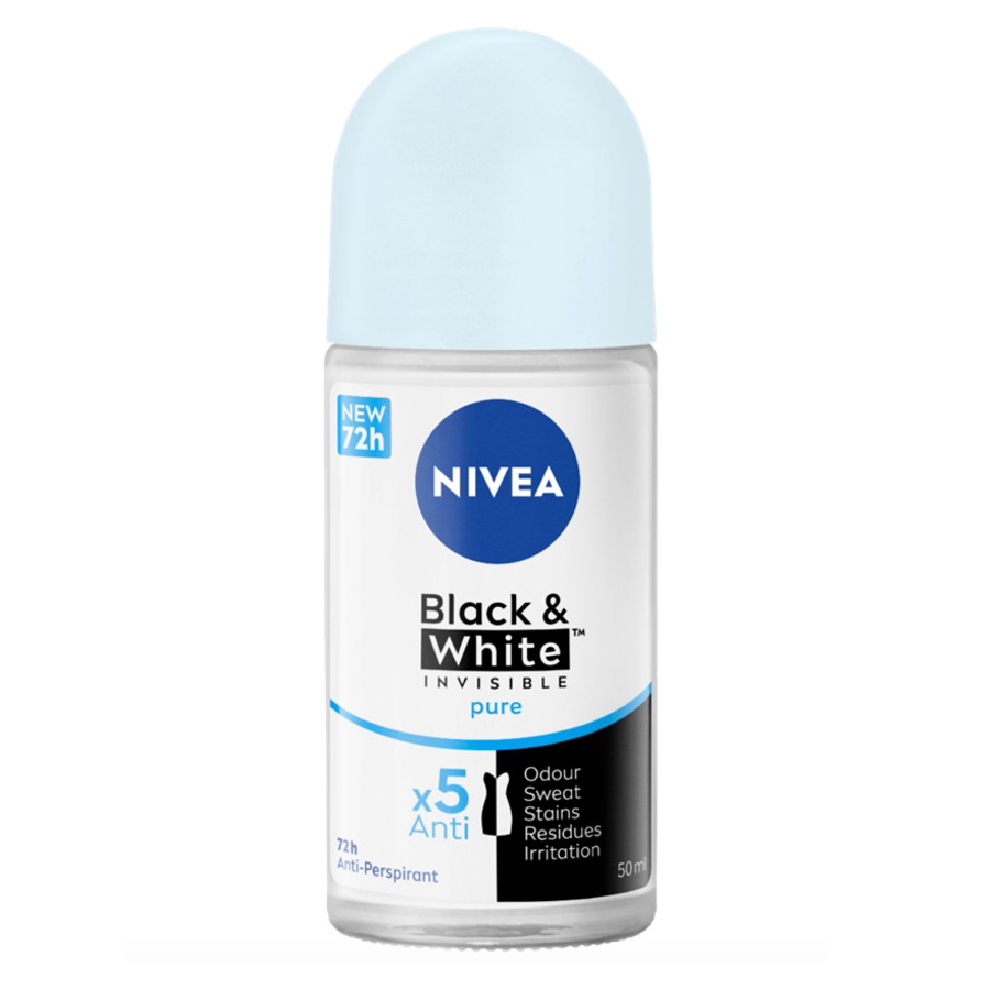 [406054] NIVEA ROLL ON 50 ML INVISIBLE BLACK & WHITE PURE