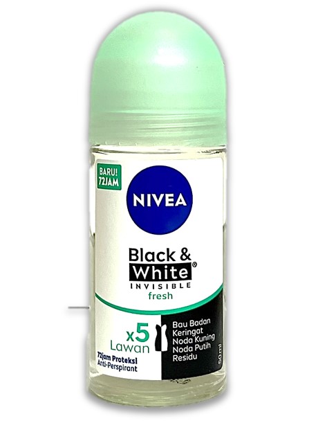 [406062] NIVEA ROLL ON 50ML BLACK & WHITE INVISIBLE  FRESH